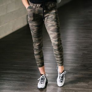 ZYIA Green Camo Unwind Joggers